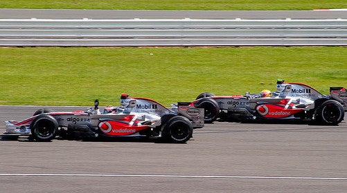 Two Formula 1 McLarens